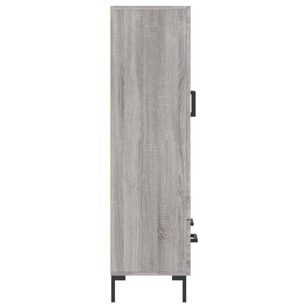 Buffet credenza cassettiera armadio mobile contenitore organizer cucina soggiorno salotto rovere Sonoma alto 69,5 x 31 x 115 cm legno ingegnerizzato grigio 02_0035403