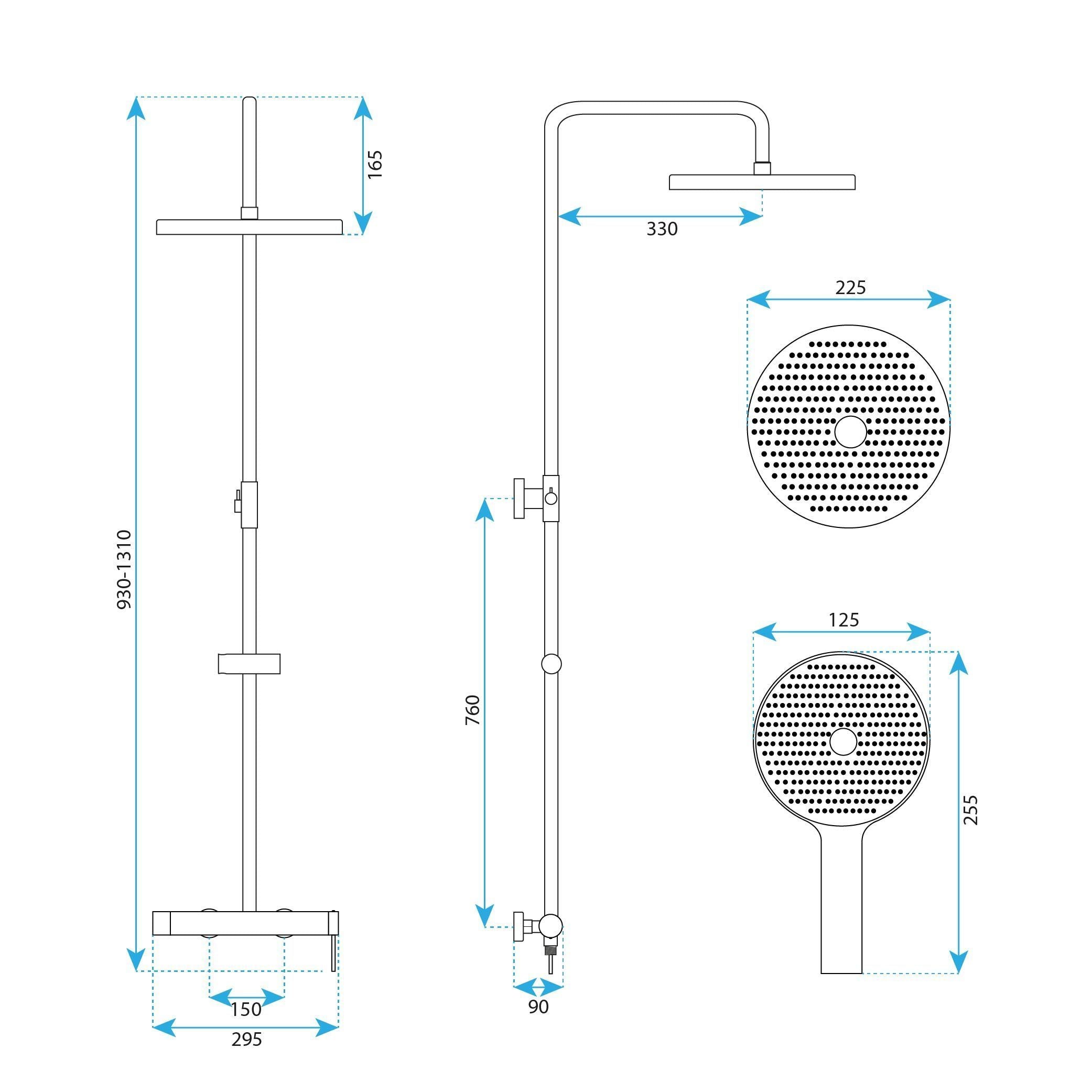 Set Doccia Rea Foss Clif Brush Copper