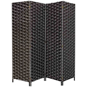 Biombo papel trenzado 4 hojas 50(x4)x3x180h cm