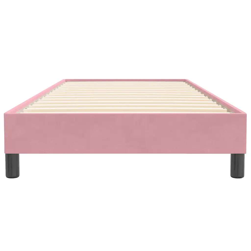 vidaXL Letto a Molle senza Materasso Rosa 100x220 cm in Velluto