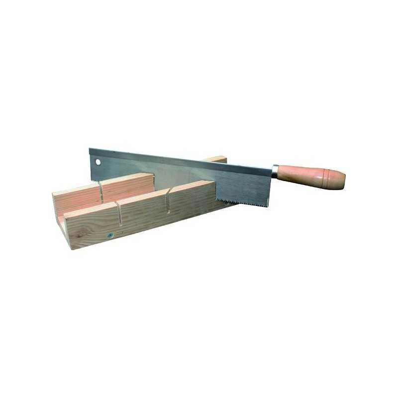 Cassetta Tagliacornici Vigor Base Legno con Sega mm. 300