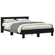 Letto matrimoniale | Letto per adulti | Struttura del letto Rovere Nero 150 x 200 cm Legno multistrato