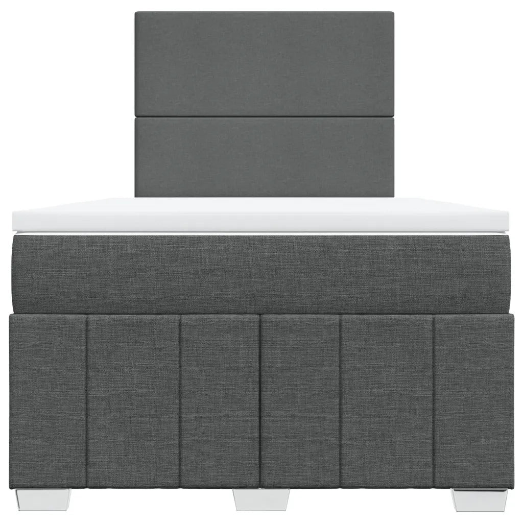 Giroletto a Molle con Materasso Grigio Scuro 120x200 cm Tessuto 3291629