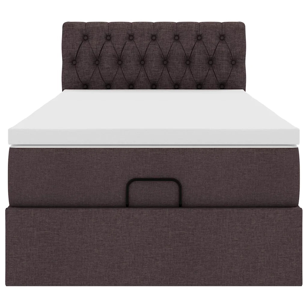 Struttura Letto Pouf con Materasso 90x190 cm in Tessuto