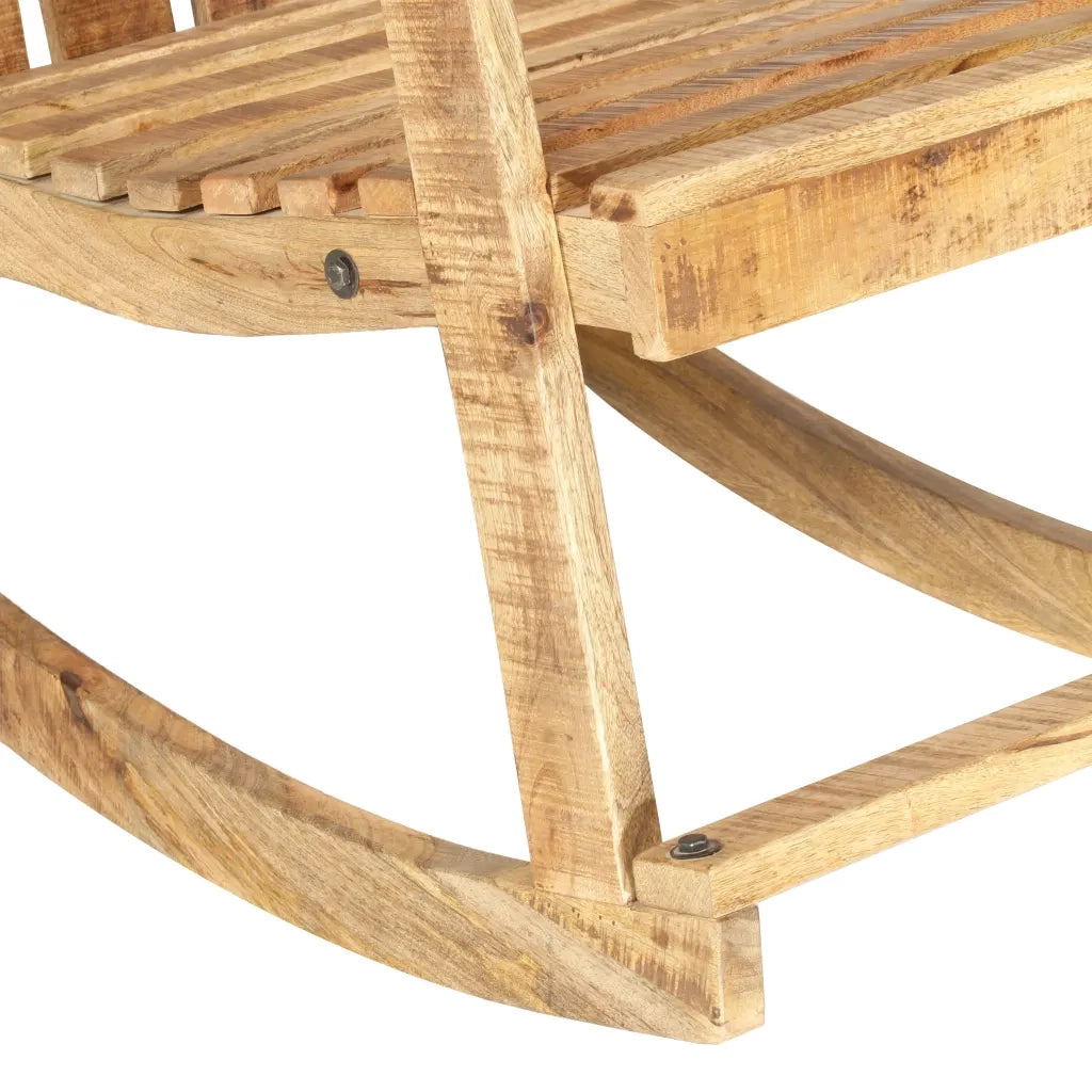 Sedia a Dondolo da Giardino in Legno Massello di Mango 285883