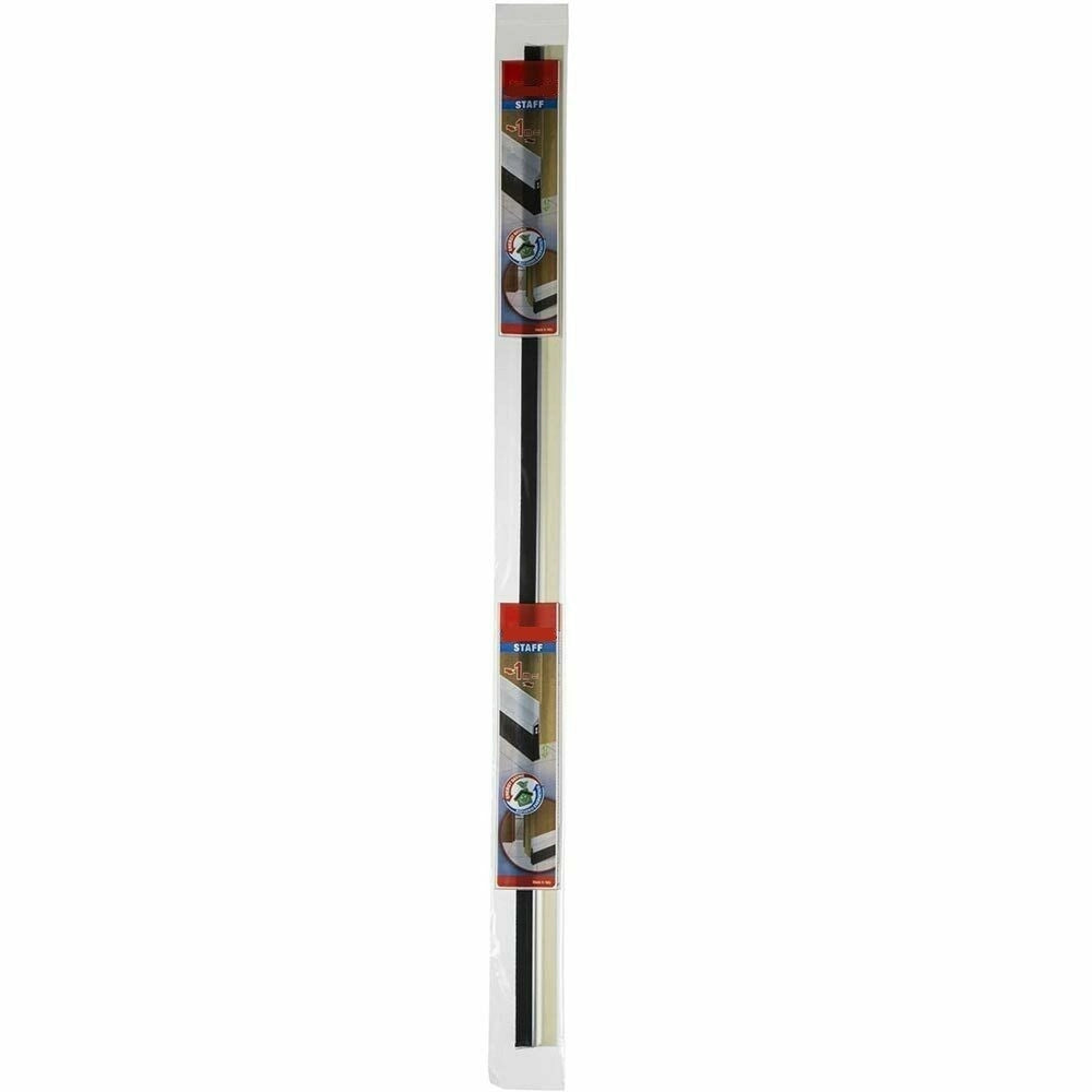 Trade Shop - Asta Parafreddo Paraspifferi Per Porta Adesiva Con Spazzola 100 Cm Trasparente -