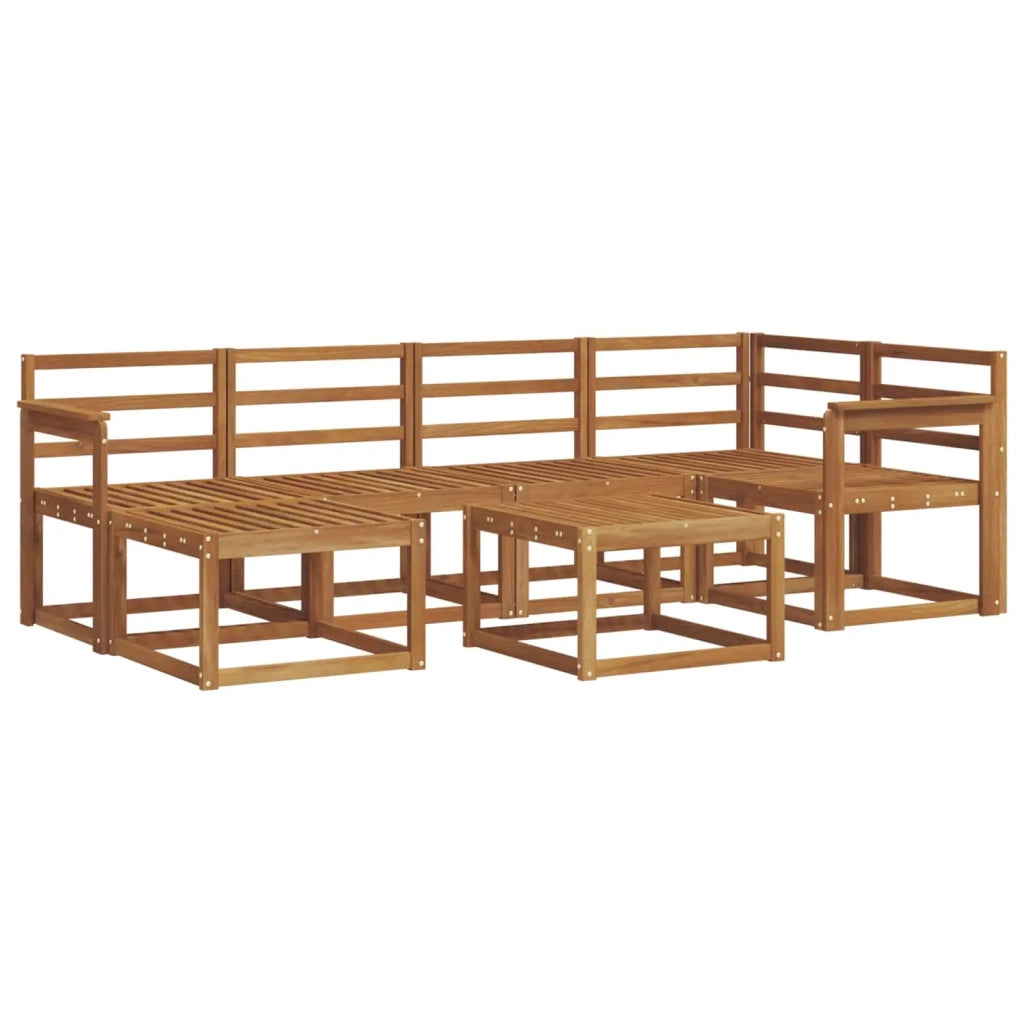 Set di divani da esterno 7 pcs Naturale