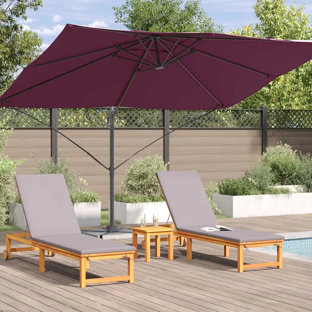 Ombrellone-Ombrello da giardino balcone Rosso Bordeaux 351 x 250 x 260 cm