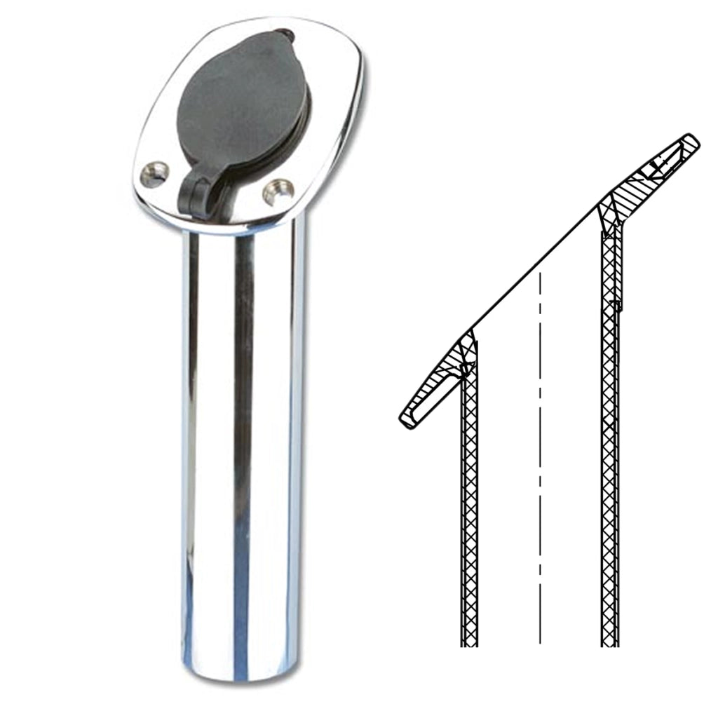 Portacanna da incasso acciaio inclinazione 45 gradi