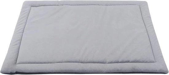 Matrimoniale per cani, cuscino per cani, letto morbido e caldo per cani, antiscivolo, materasso per animali domestici lavabile, piuma di calore matrimoniale per cani e gatti (89 x 58 cm, grigio chiaro)