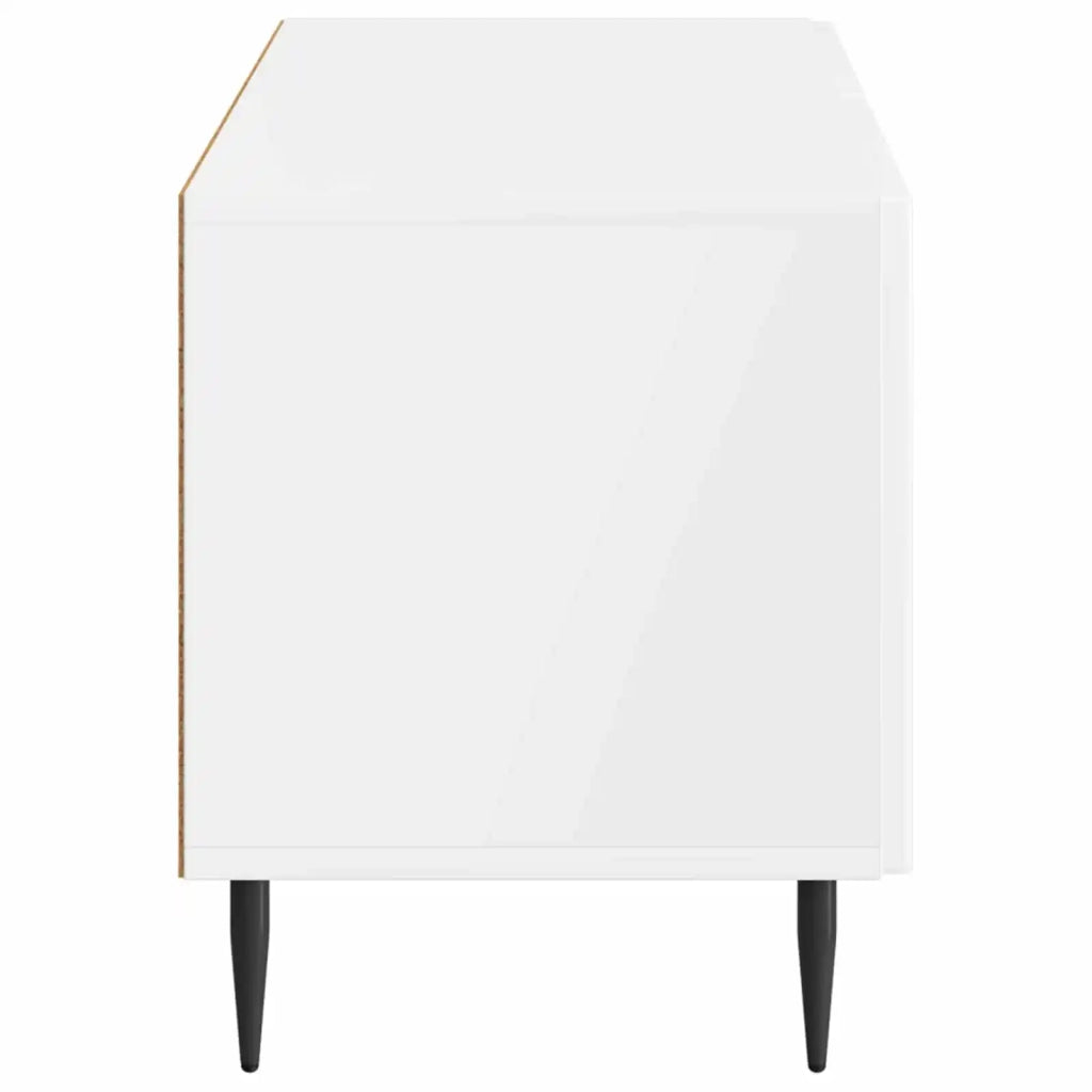 Mobile TV Bianco Lucido Legno ingegnerizzato 896899