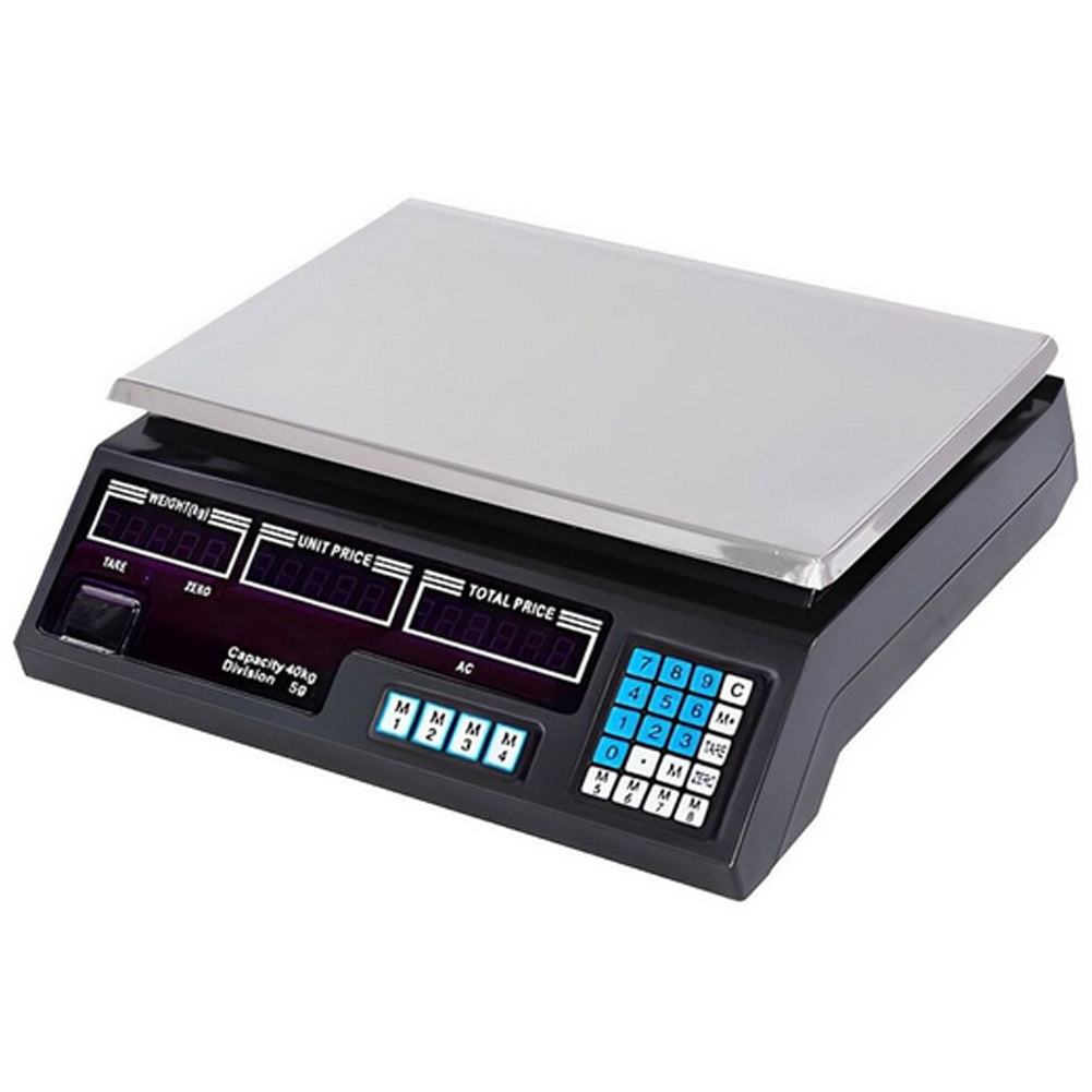 Bilancia Elettronica Digitale 40 Kg Professionale Acciaio con Display Elettronico