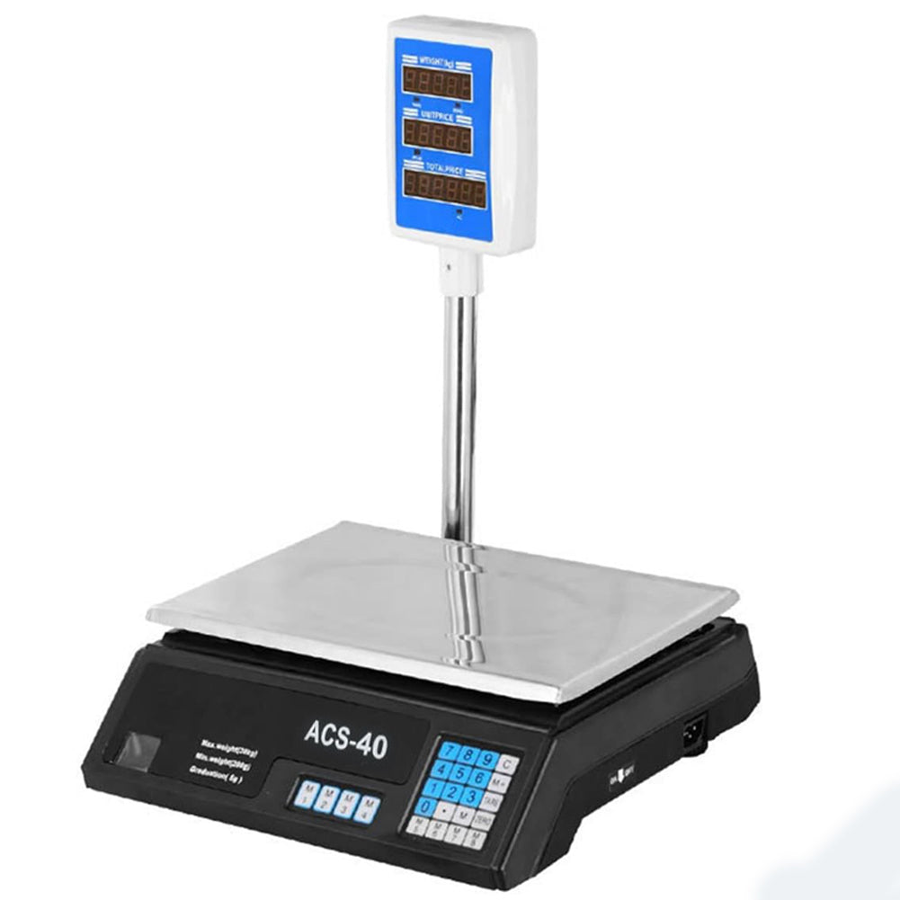 Bilancia Elettronica Professionale con Display Elettronico Fronte Retro Peso Massimo 40kg