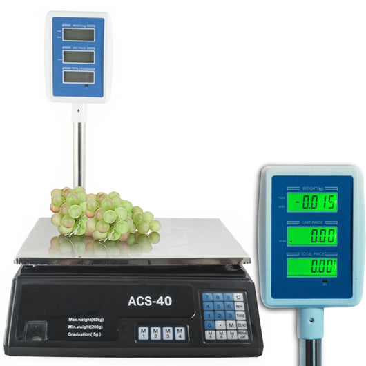 Bilancia Elettronica Professionale con Display Elettronico Fronte Retro Peso Massimo 40kg