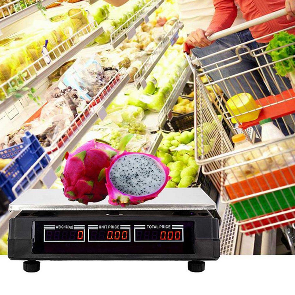 Bilancia Elettronica Digitale 40 Kg Professionale Acciaio con Display Elettronico