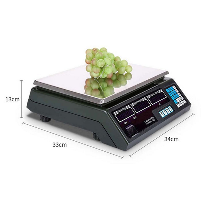 Bilancia Elettronica Digitale 40 Kg Professionale Acciaio con Display Elettronico