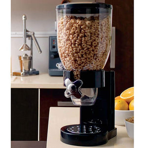 Dispenser Cereali Singolo Contenitore Dosatore Distributore Storage Pasta Nero
