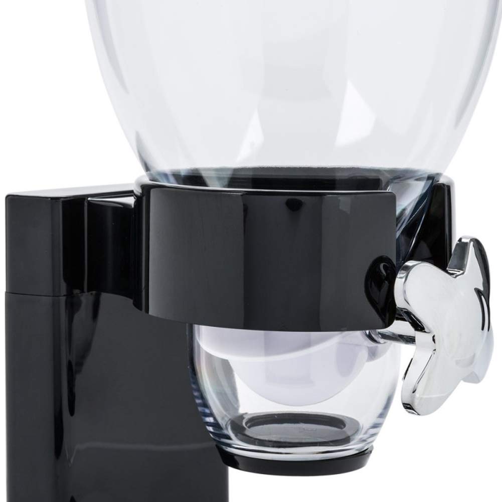 Dispenser Cereali Singolo Contenitore Dosatore Distributore Storage Pasta Nero