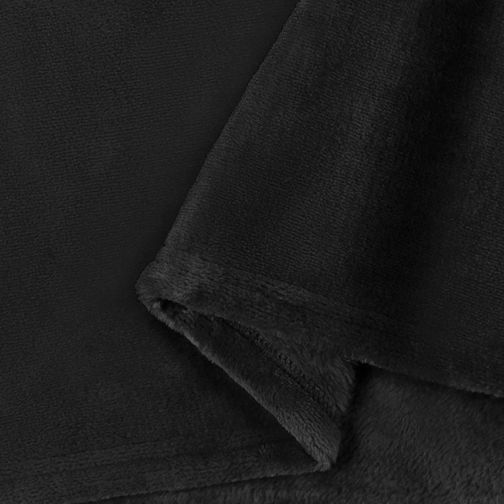Coperte da Pile 6 pcs Nero 220 x 240 cm Panno