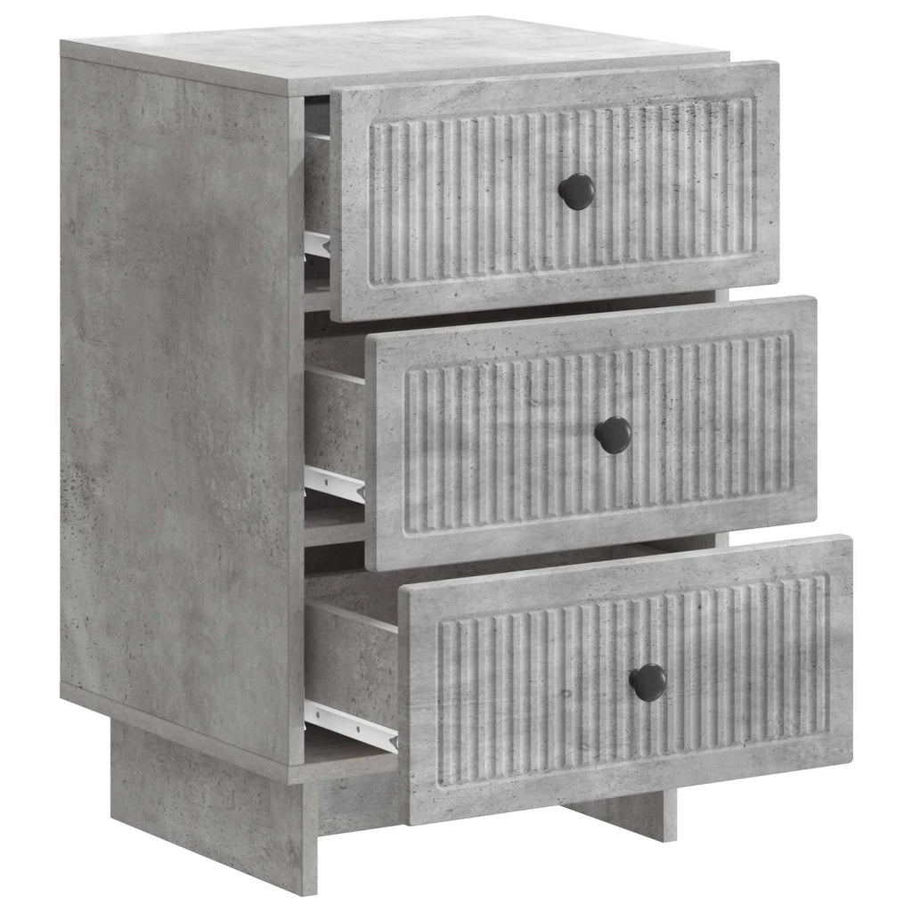Armadio da Notte con cassetto Grigio Cemento 43 x 41 x 66,5 cm 893868