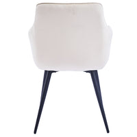 Set 2 Sedie da Pranzo in Velluto Beige Ergonomica Poltrona Sedia da Ufficio Casa