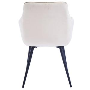 Set 2 Sedie da Pranzo in Velluto Beige Ergonomica Poltrona Sedia da Ufficio Casa