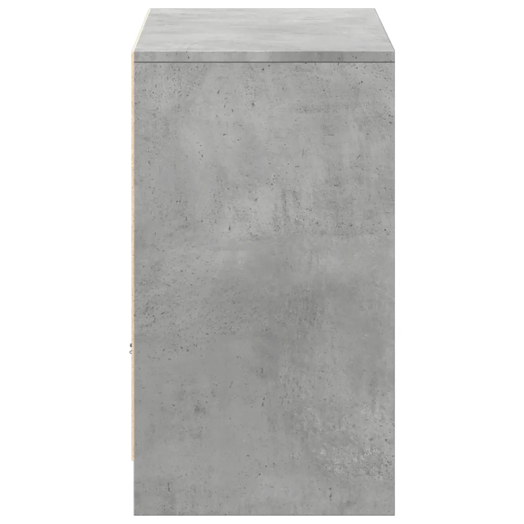 vidaXL Mobile Porta TV con LED Grigio Cemento 91x34x61 cm Truciolato