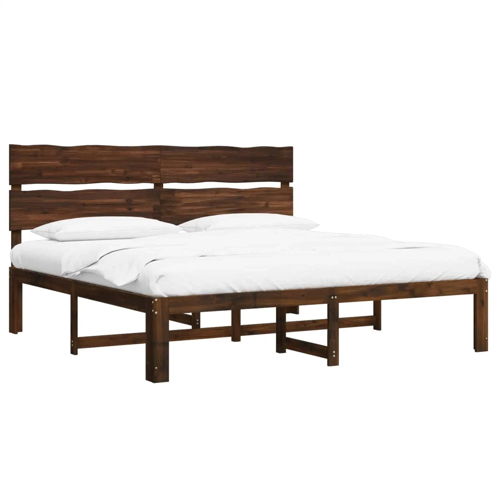 Letto matrimoniale con testiera ROSTOCK Marrone Scuro 3405497