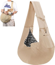 Porta cani - Tas per cani - Borsa per gatti - Porta zaino per cani - Porta cani per animali domestici - Porta cani per piccoli cani da viaggio - Porta animali - Porta cani - Per gatti, cani e animali domestici - Khaki