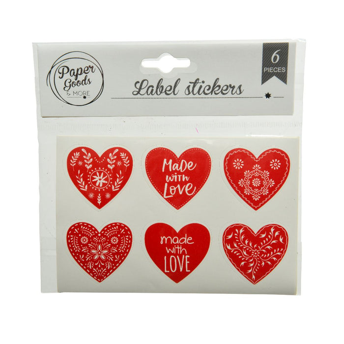 STICKER A CUORE 6 ASS