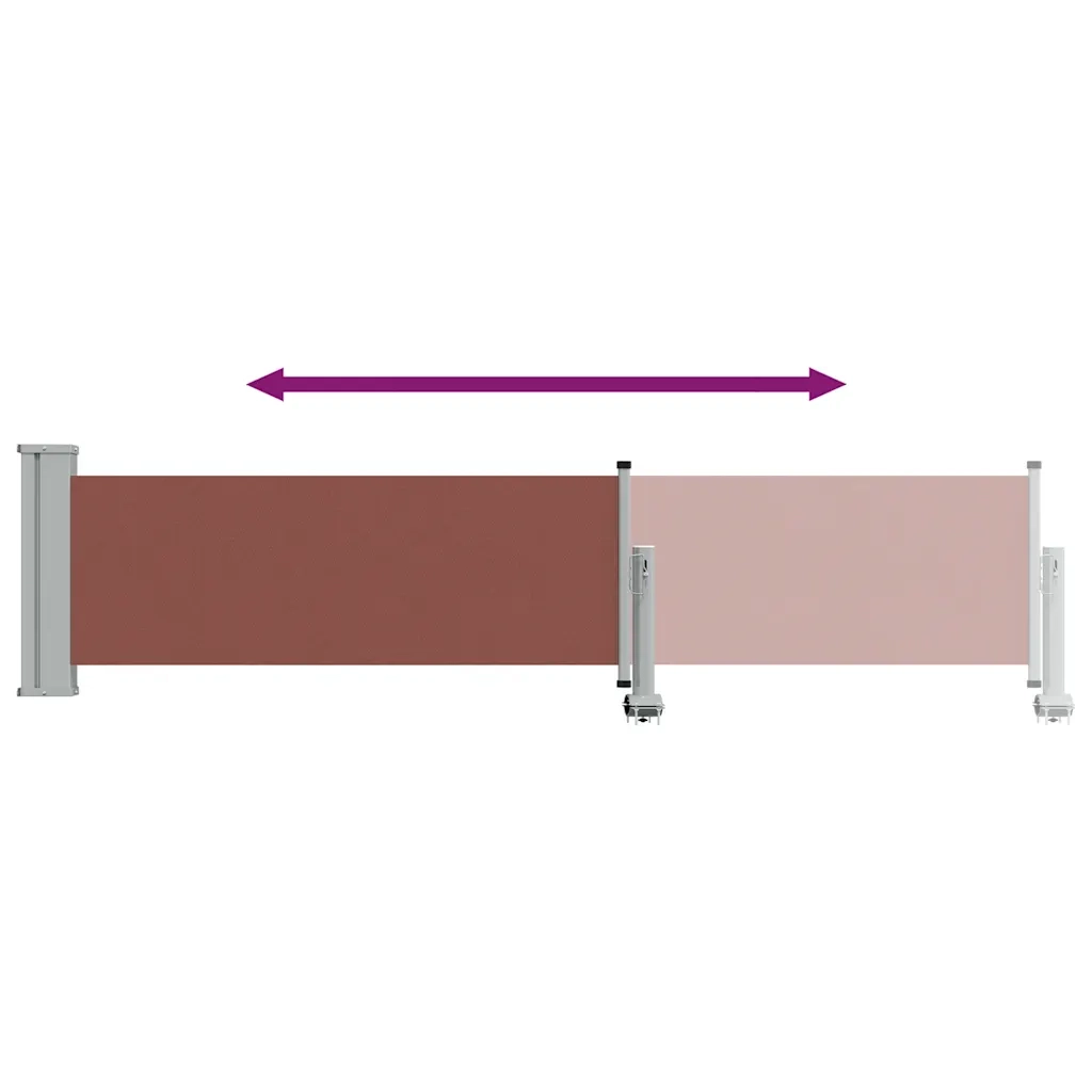 Tenda Laterale Retrattile per Patio 60x300 cm Marrone