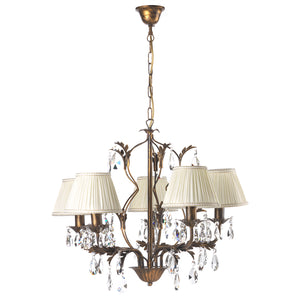 Lampadario 5 luci Karen bronzo