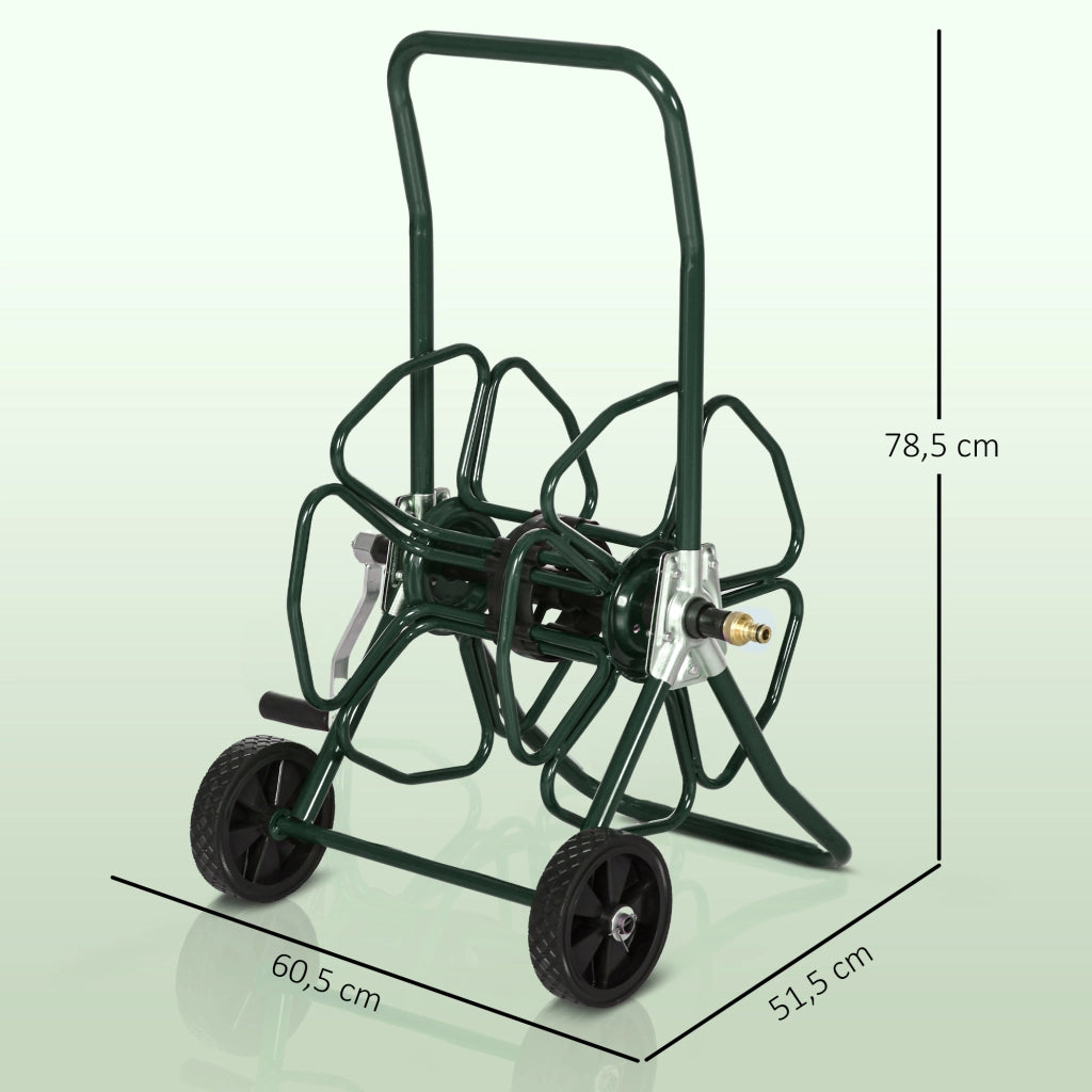 Carrello Avvolgitubo da Giardino ¨C zephmum ¨C Verde 30m ? 16mm Metallo