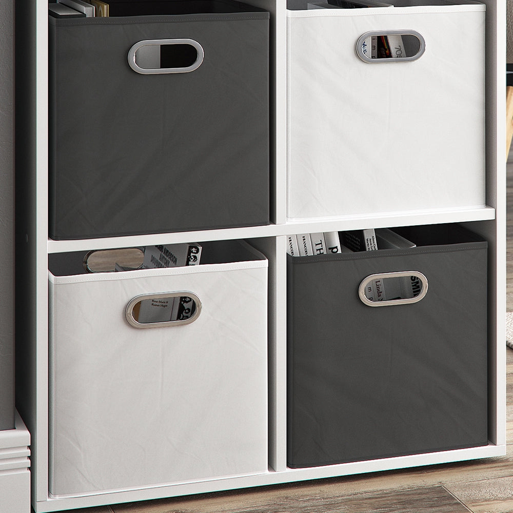 Vicco Scatola pieghevole Bianco 30 x 30 cm Set di 4