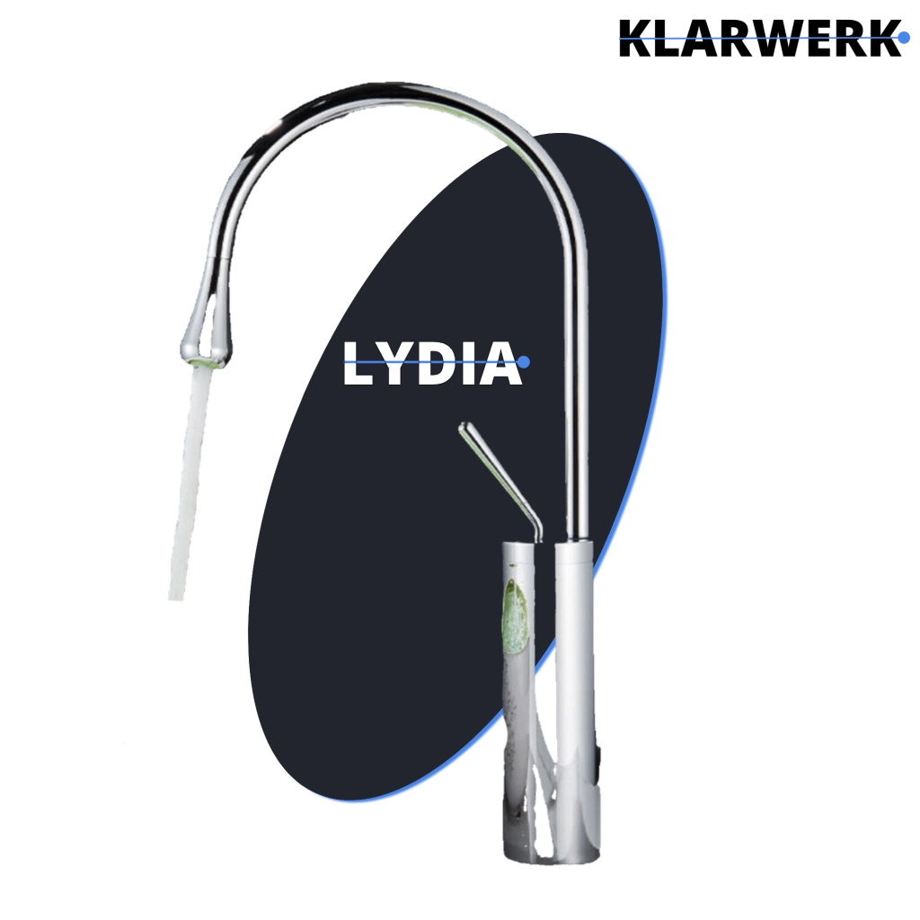 Lydia | Rubinetto per bagno cromato Hotel Gastro | Rubinetto in acciaio inox per lavelli alti|miscelatore 2 attacchi Raccordo ad alta pressione alto |