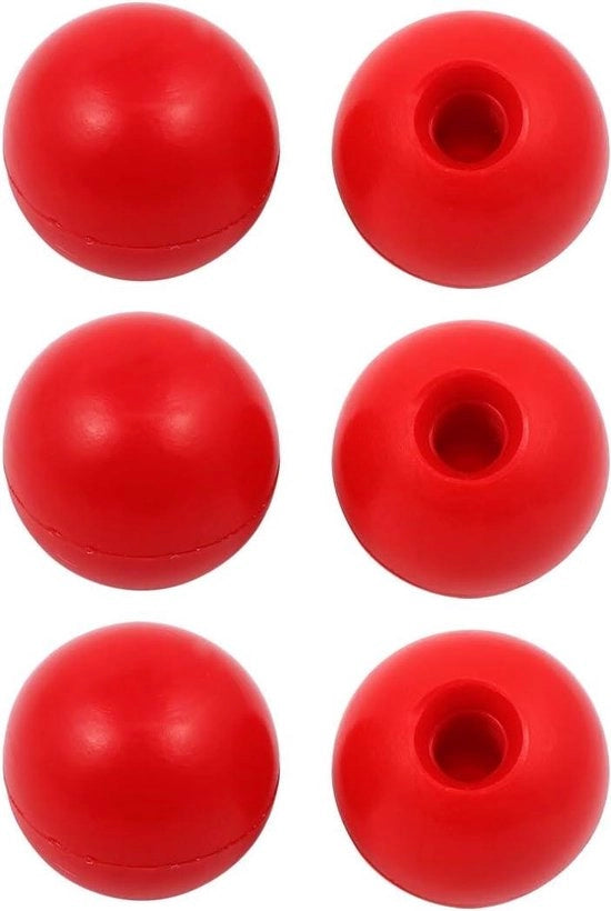 6 Pezzi di Pomo di Plastica Rosso M10 a Vite 35 mm Attrezzatura di Fissaggio