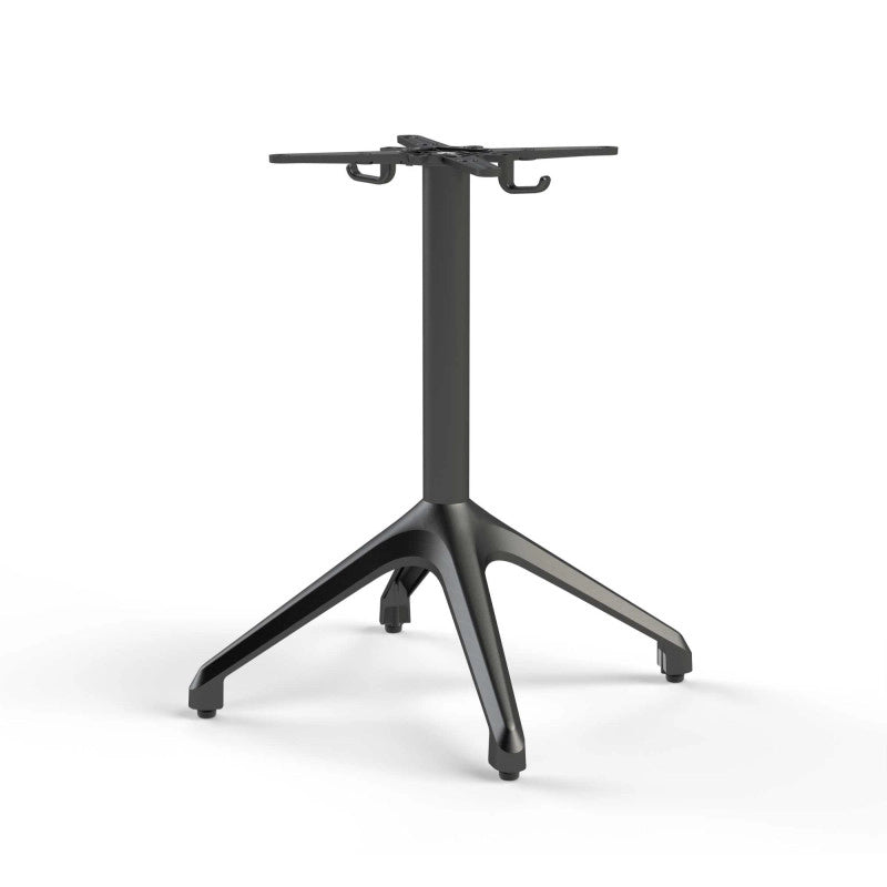 Base Tavolo Alluminio Malik Autolivellante Nero Cm 68x68h72