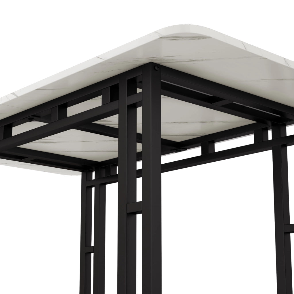 Set tavolo da pranzo 120x70 cm; con 4 sedie; MDF e velluto nero