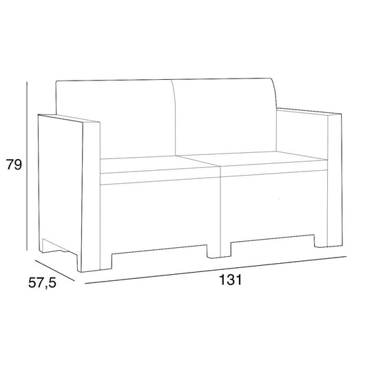 Set Salottino Nebraska Antracite 4 posti – Arredo Esterno