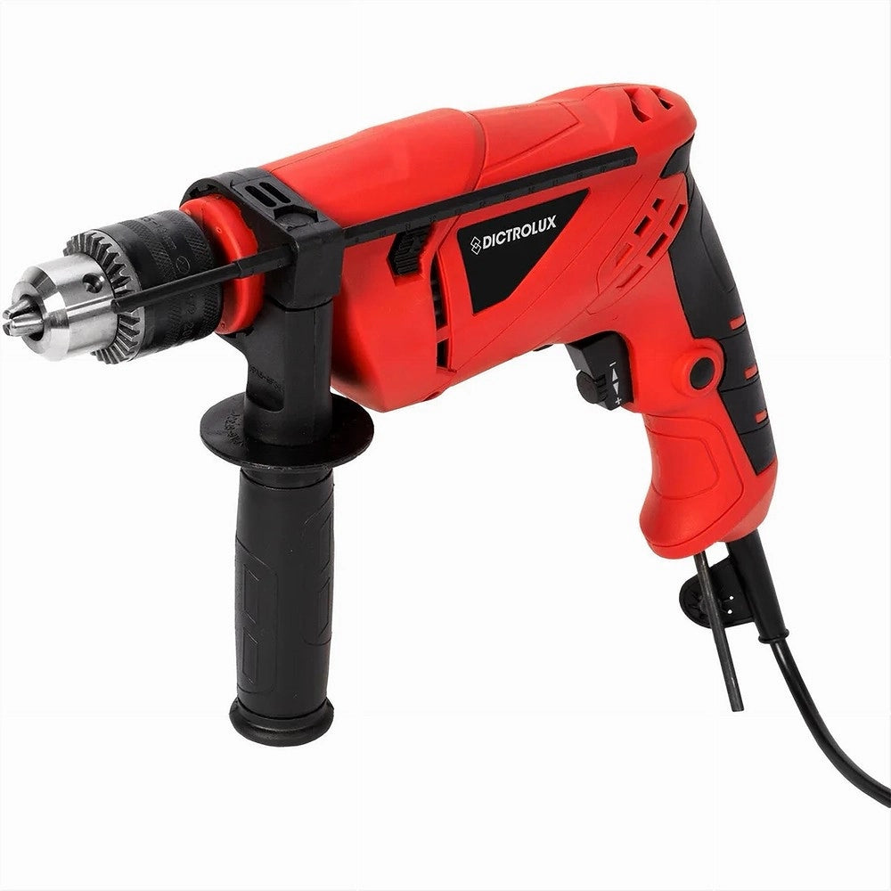 Trade Shop - Trapano A Percussione 500 Watt Rotazione Reversibile Impugnatura Antiscivolo -
