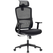 Sedia Direzionale da Ufficio 62x64x118/133 cm Ergonomica con Poggiabraccia Regolabili Nera