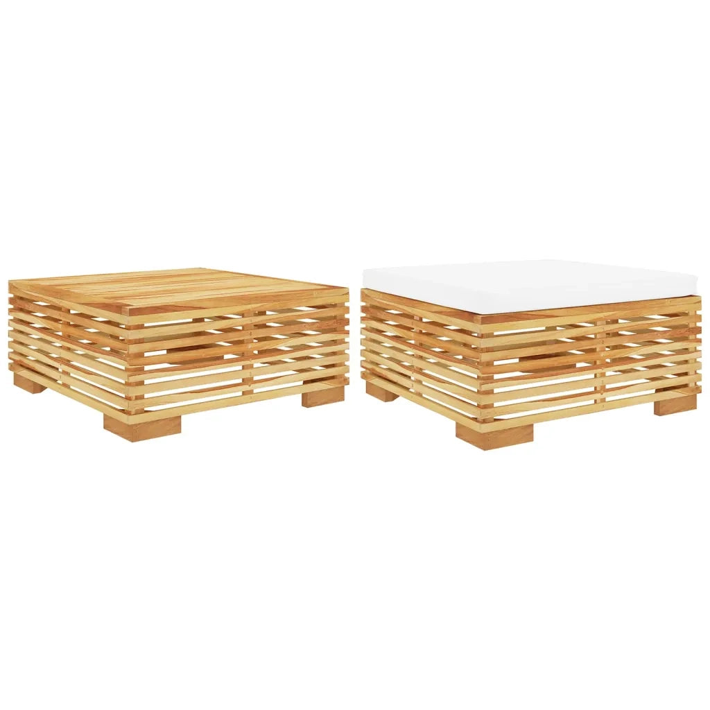 Set Divani da Giardino 2 pz | Set Salotto da Giardino in Legno Massello di Teak