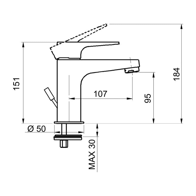 Miscelatore lavabo nero opaco moderno ed elegante serie winner