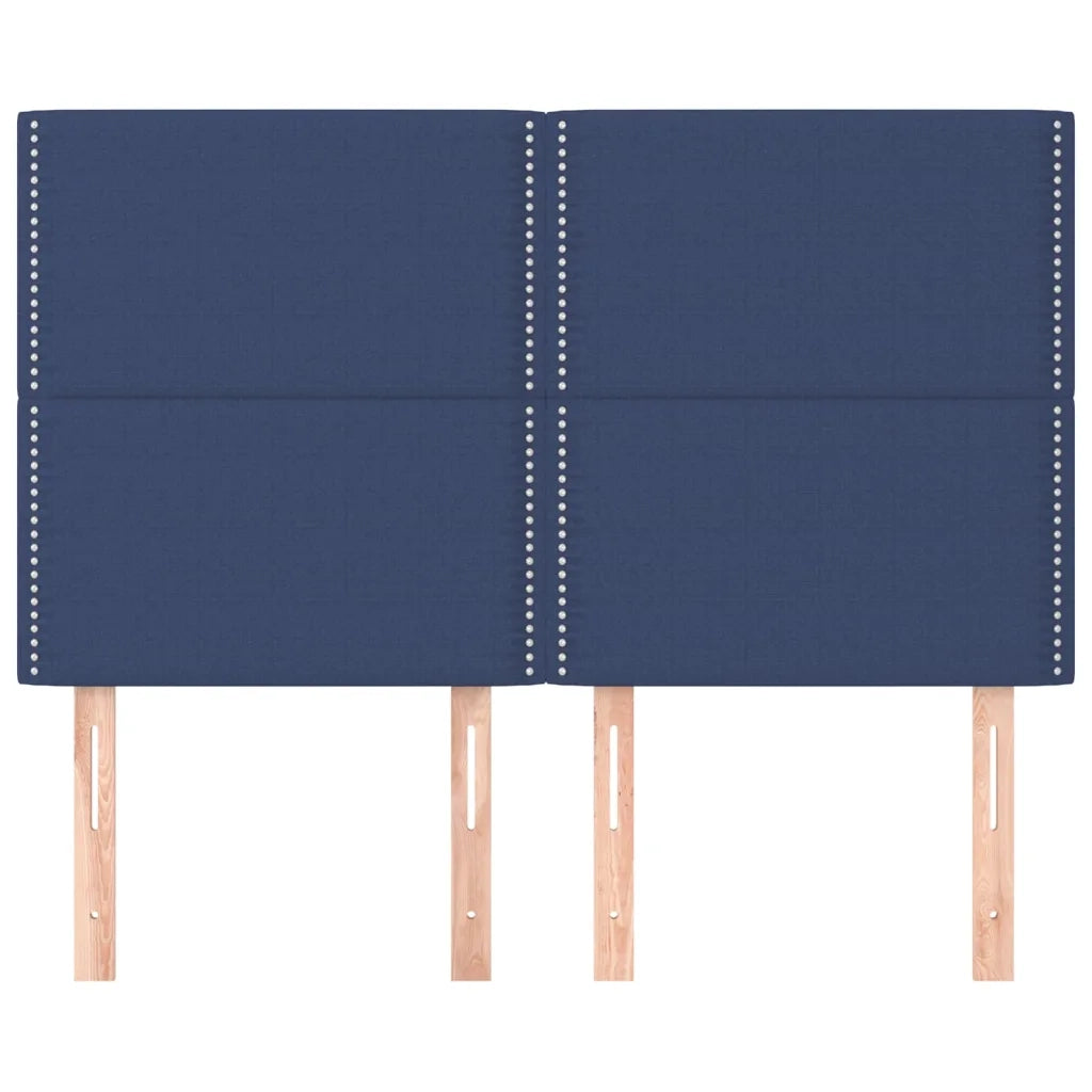 Testiera | Testata Blu 144x5x118/128 cm Tessuto