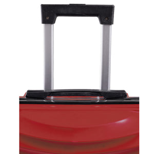 Trolley Cabina Rigido Bagaglio a Mano Rosso con Maniglia Telescopica 33.5x22x55cm
