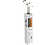 Cassettiera Verticale Bianca per Magazzino - Cassettiera per Sapone - Gel Doccia - Asciugamani - 80x15,5x15 cm - Lato Uscita Trattabile