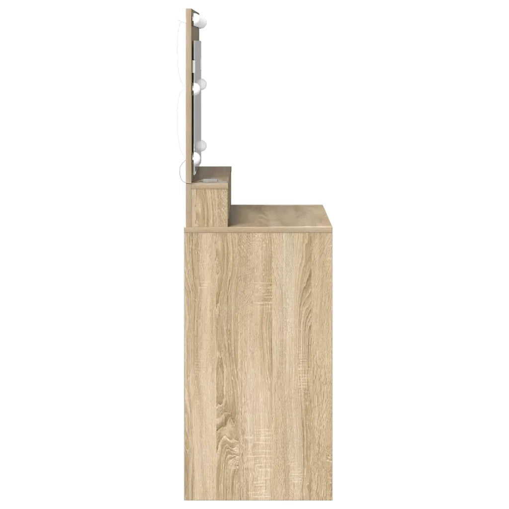 Tavolo da Trucco con specchio Rovere Sonoma 75,5 x 41 x 135 cm 865111