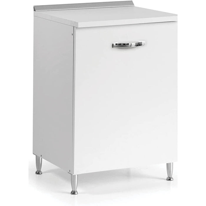 Mobile Mobiletto Base Per Cucina Componibile Colore Bianco Frassino (60x50x85)
