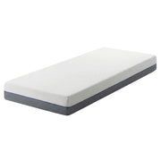Materasso in Memory Foam Bianco con Tessuto Grigio Duro 80 x 200 cm