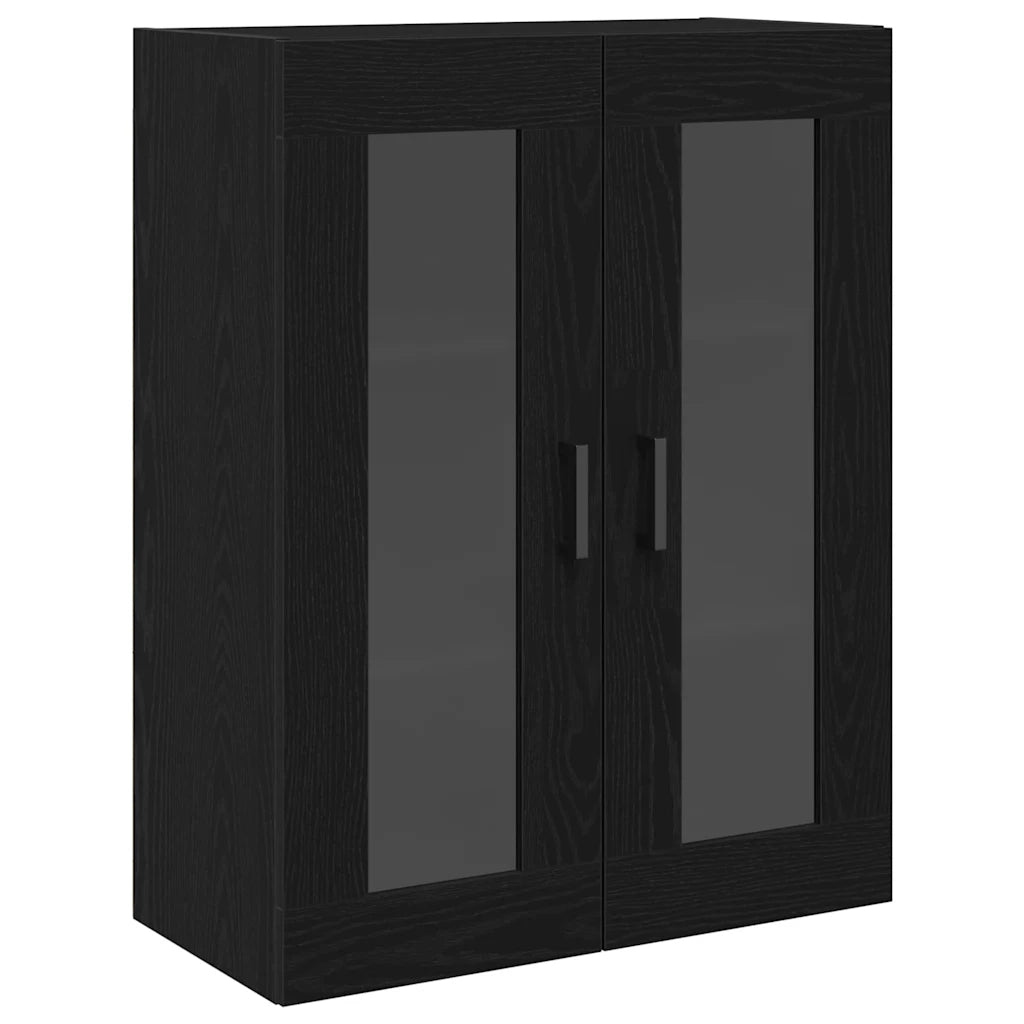 Credenza con cassetto 2 pcs Rovere Nero Legno multistrato